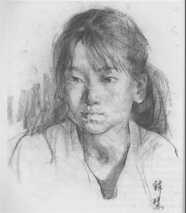 素描女少年