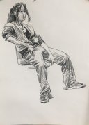 有哪些素描人物牛仔裤的质感的画法？